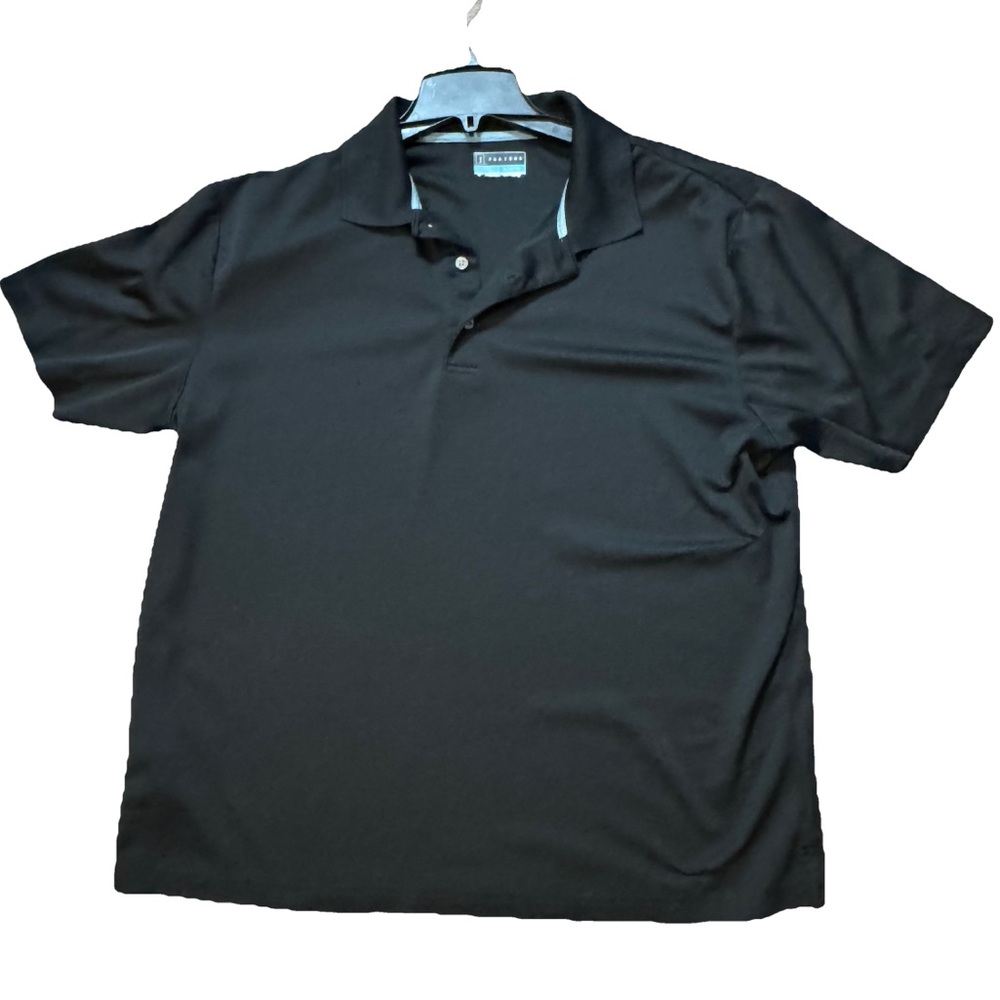 PGA Tour Airflux Black Polo Collared Golf Shirt, Men’s XL
